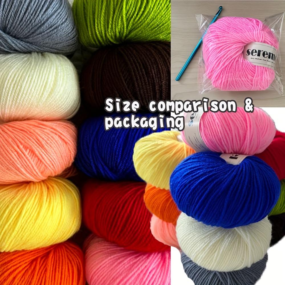 Acrylic Yarn For Crocheting And Knitting 4plys Soft Warm - Temu United Arab  Emirates