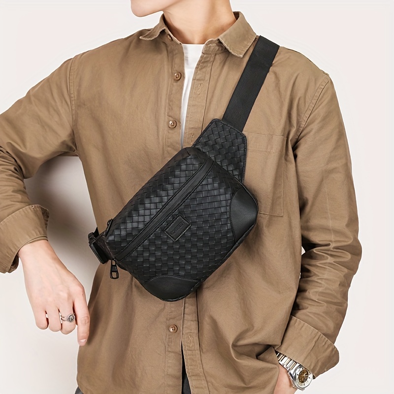 Mens Casual Pu Leather Men Shoulder Bags - Temu
