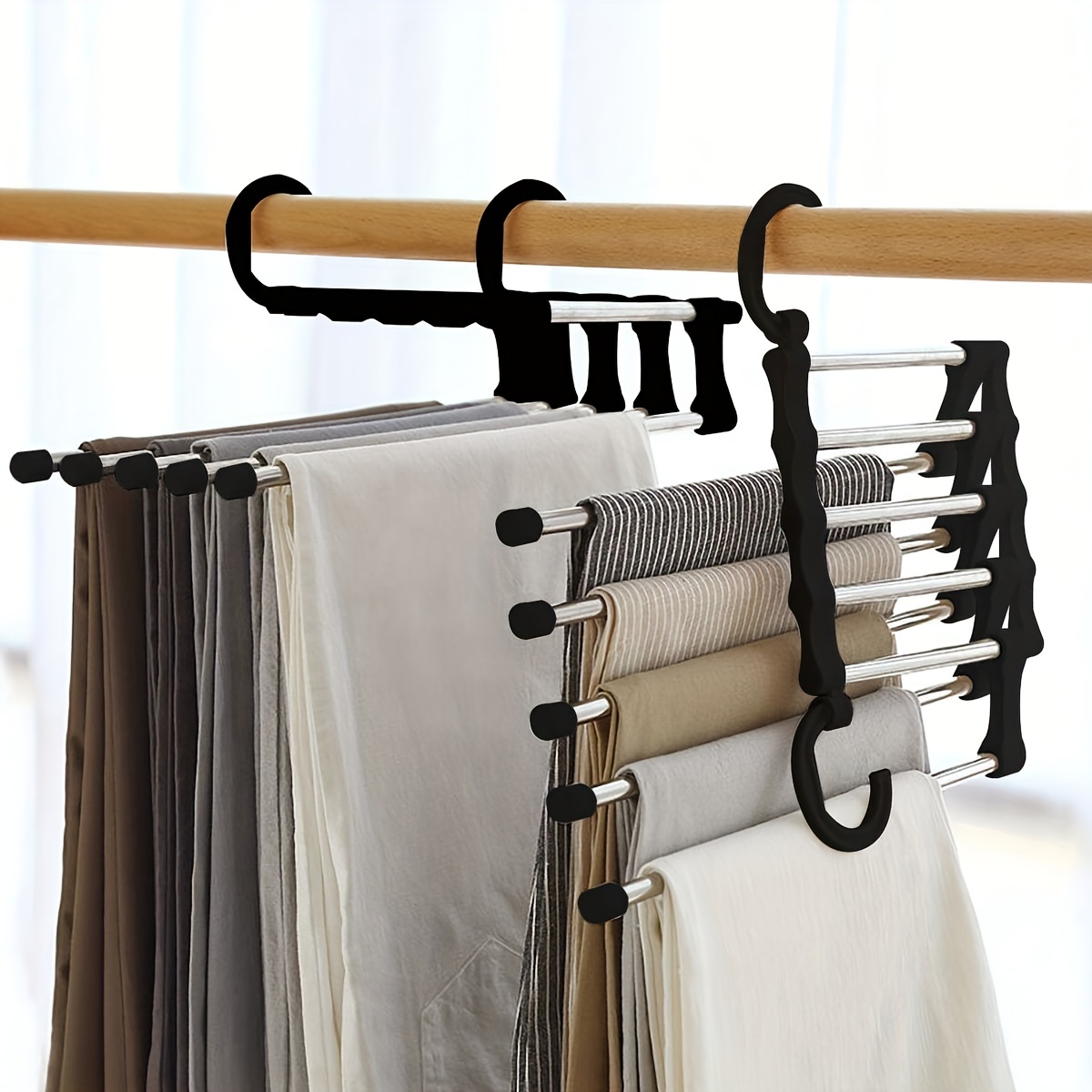 Hangers Racks Multi Function Magic Pants Rotatable Folding Stainless Steel  Trouser Hanger Non Slip 6 In 1 Rack For Home Travel Dorm 231027 From  Kang09, $11.75