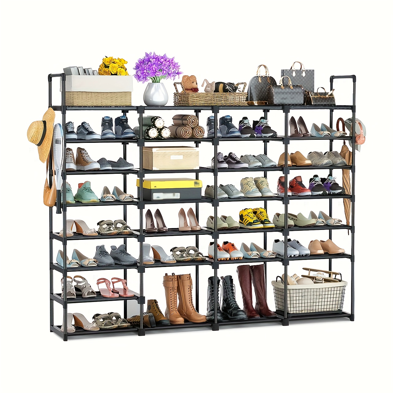 Metal Shoe Rack Shoes Organizer 3 Row 7/8 Tier Shoe Storage - Temu Austria