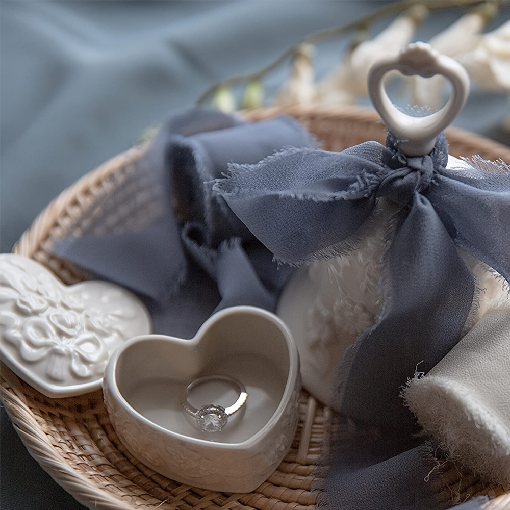Handmade Fringe Chiffon Silk-Like Ribbon 2 x 7Yd Set of 3 Rolls Ribbons  for Wedding Invitations, Bouquets, Gift Wrapping (3 Rolls Navy Blue)