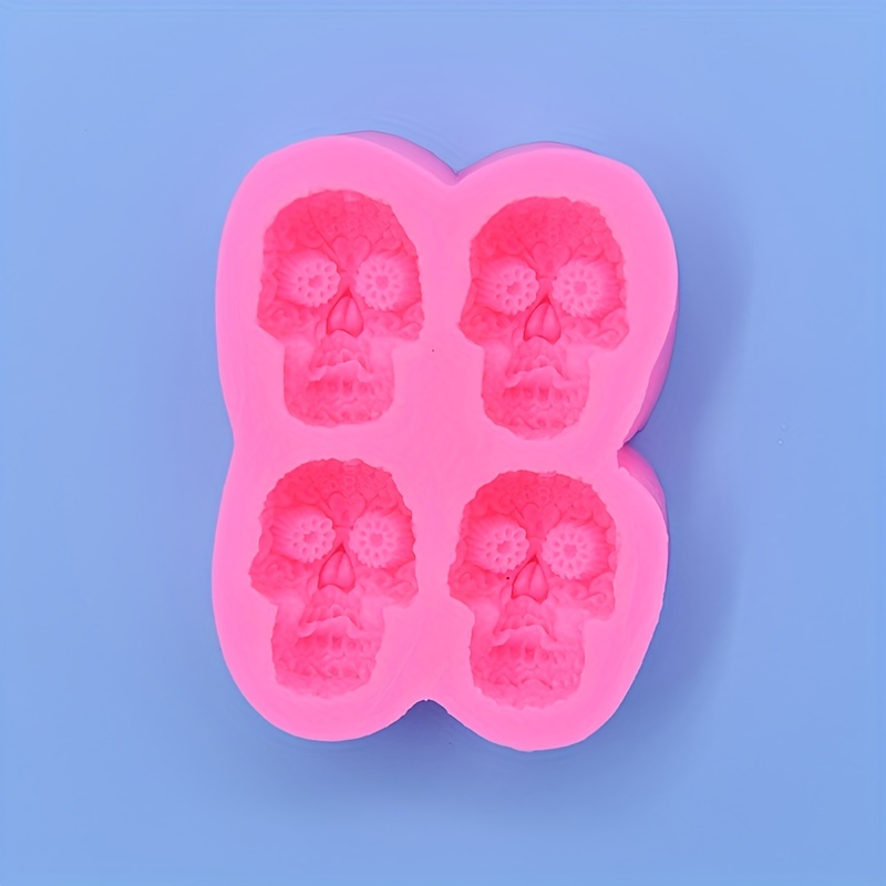 Pirate Skull Cake Pan Silicone Mold 6 Cavities Skull 3d - Temu