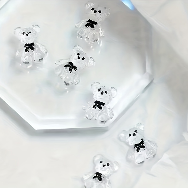 20/50pcs 3D Bear Nail Charms, Gummy Candy Nail Charms, Colorful 3D Cute  Resin Bear Charm, For Nail Art DIY Handmade Crafting