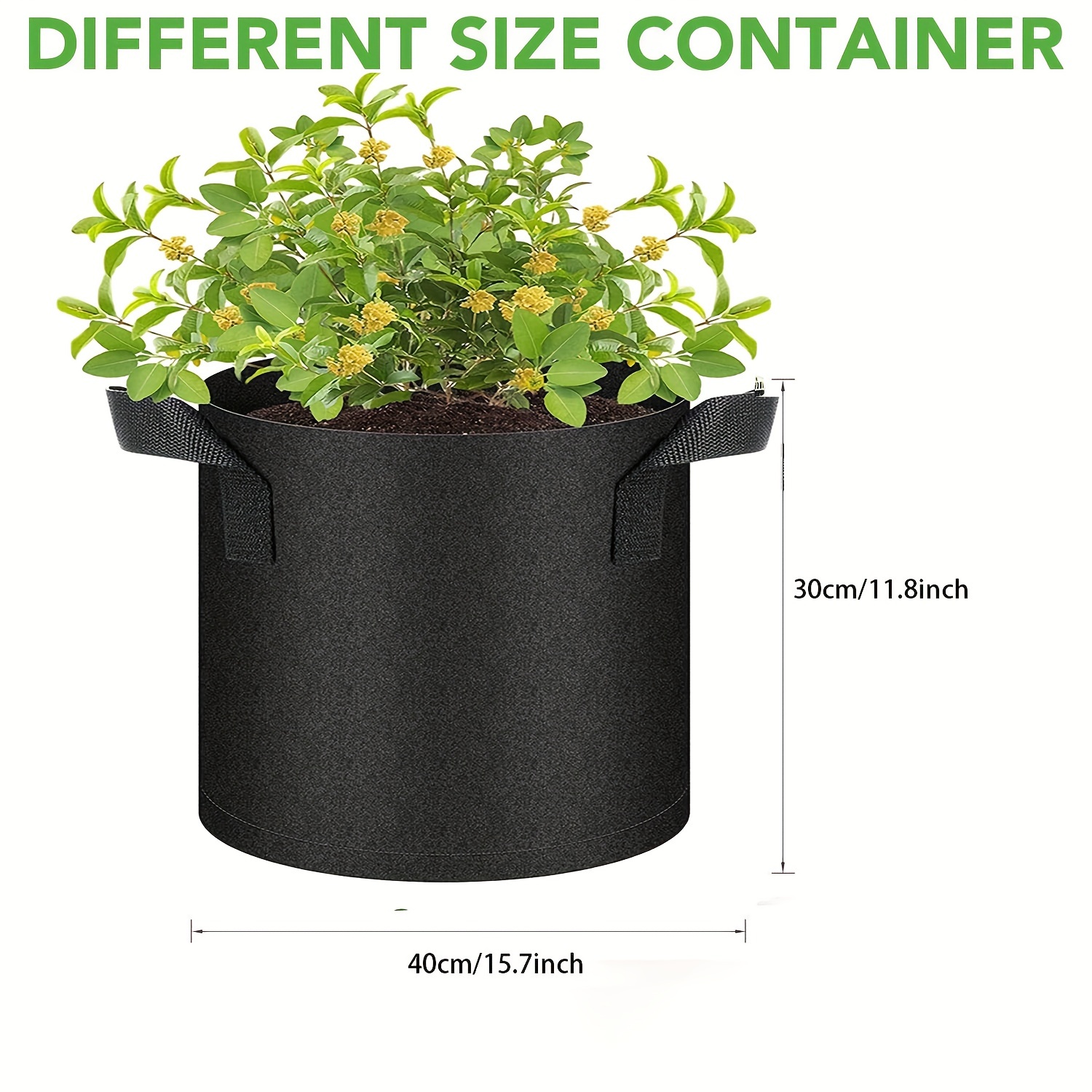 Small Grow Bags IPower 20-Pack 1 Gallon Grow Bags 300G Thick Nonwoven Aeration 747128