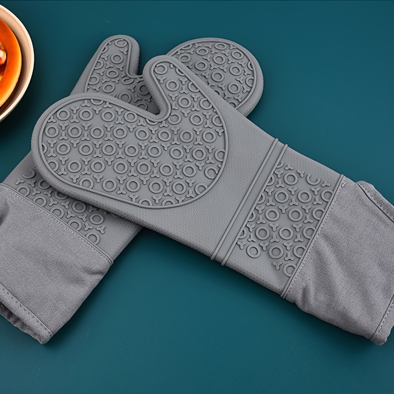 6Pcs Silicone Oven Mitts Pot Holders Pinch Gloves Heat Resistant