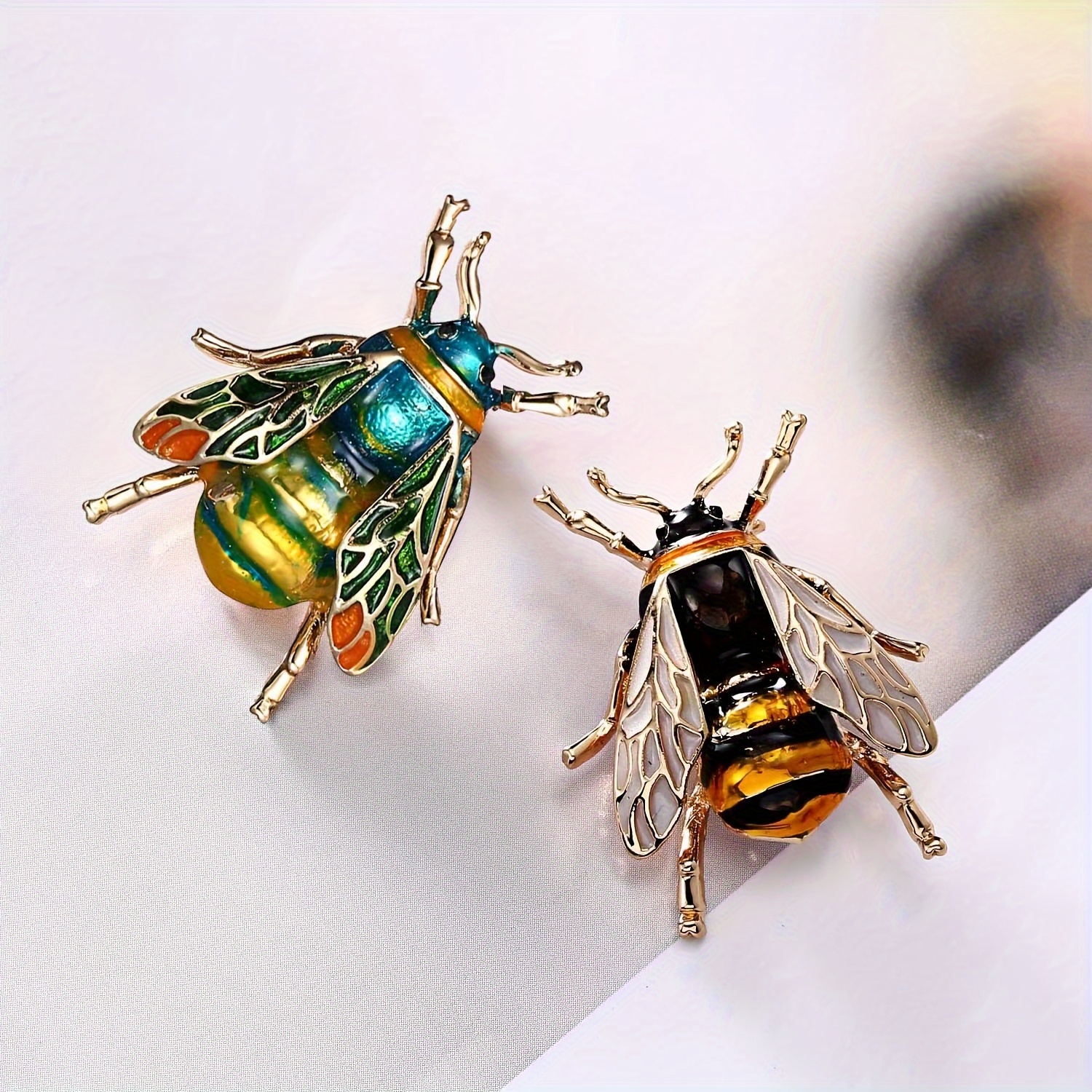 Bee Shape Enamel Anime Pin Cartoon Honey Bee Brooch Creative