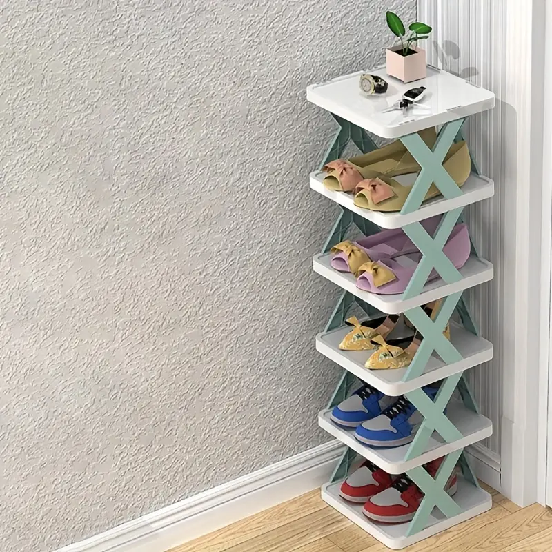 Stackable Shoe Rack For Closet, Shoe Organizer Storage For Entryway,  Space-saving Free Combination Shoe Cabinet For Home - Temu Germany
