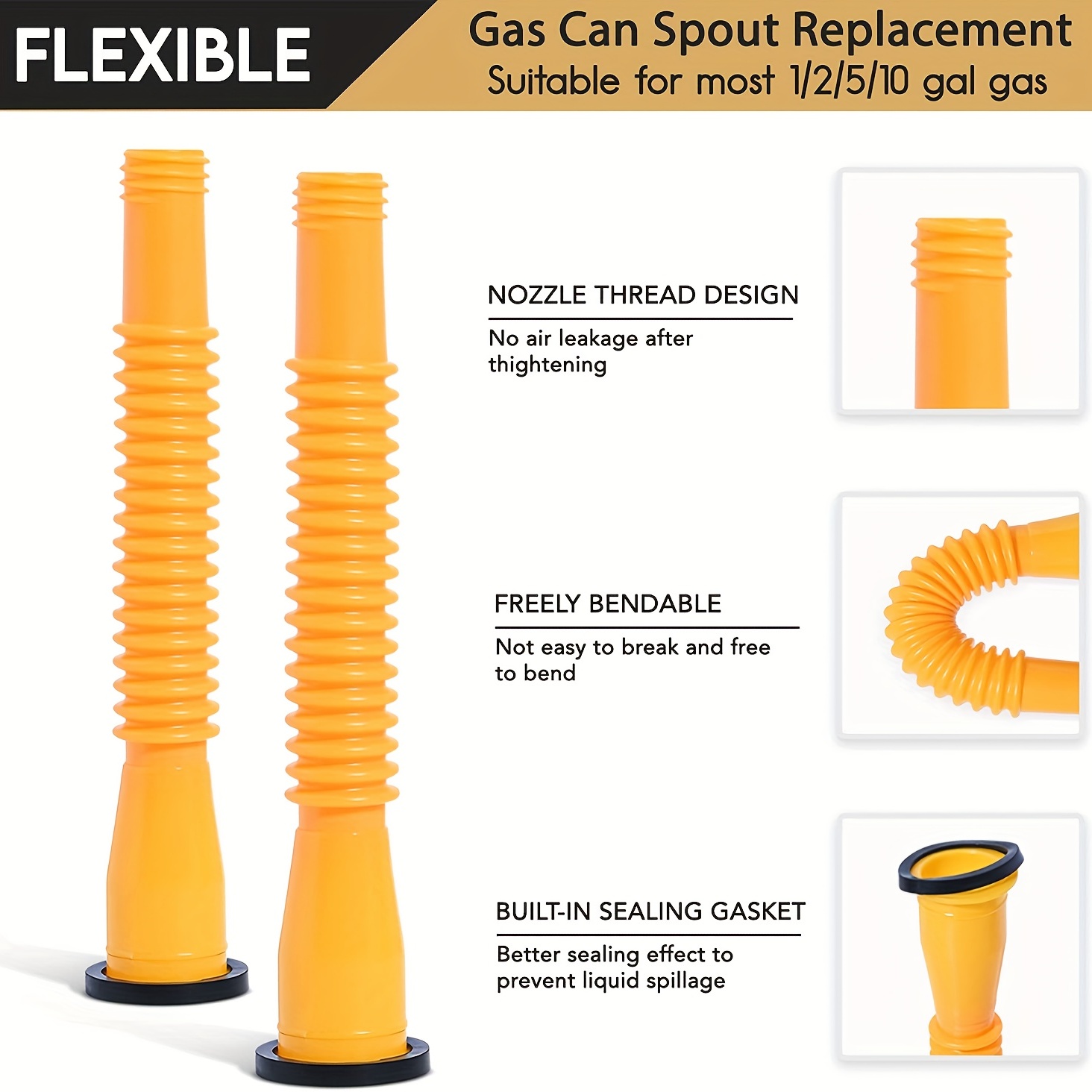 Gas Spout Replacement Gas Nozzle Gas Spout Kit Flexible - Temu