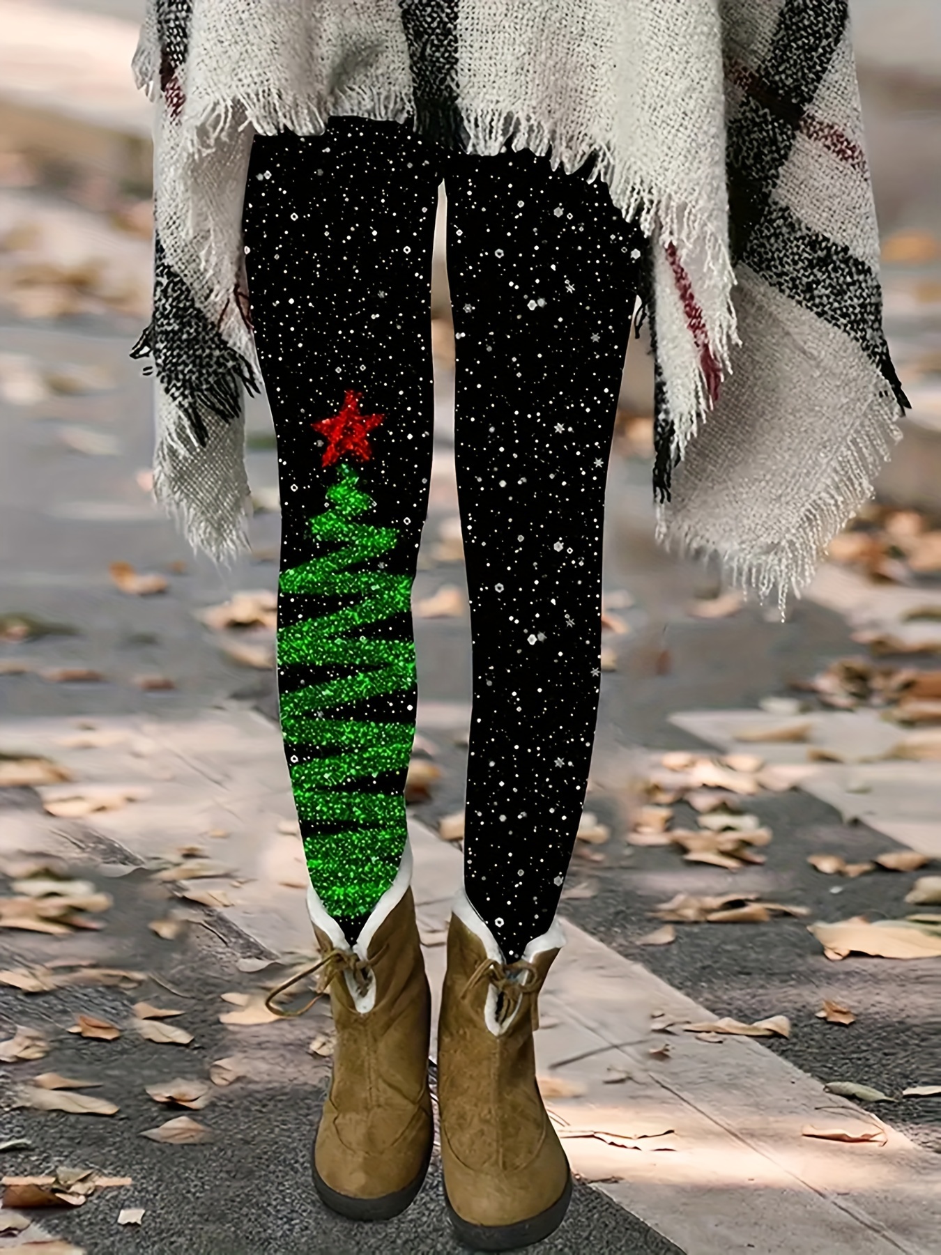 Plus Christmas Leggings - Temu