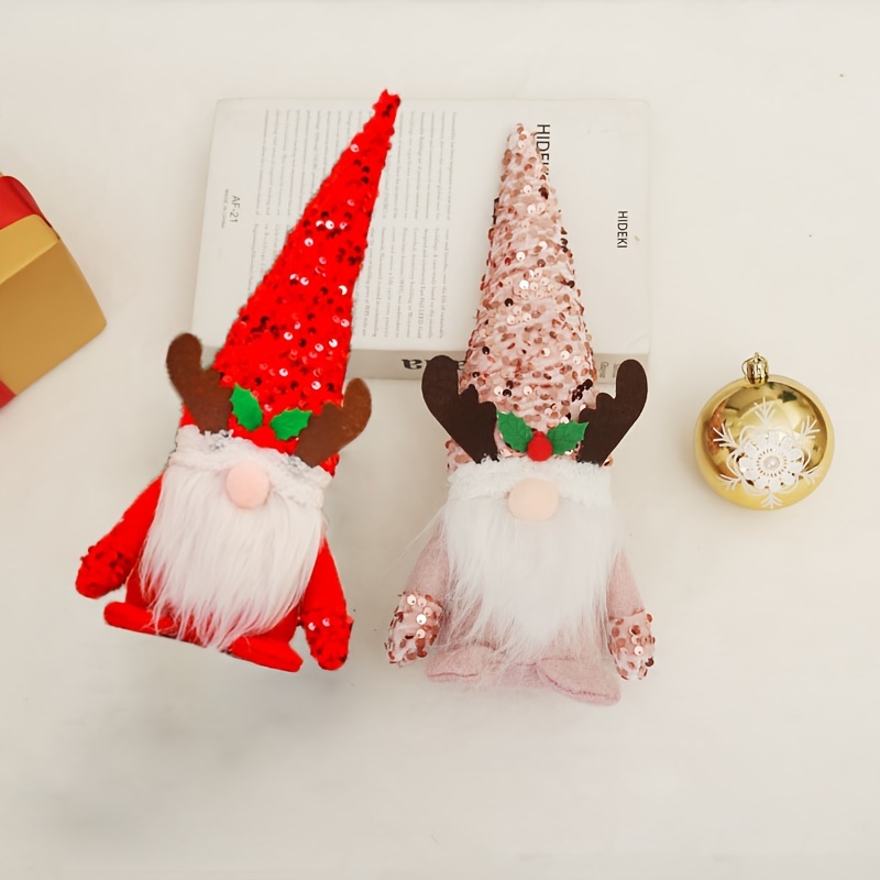 Poupée de Noël accessoires décorations table à manger elfe de Noël homme fo