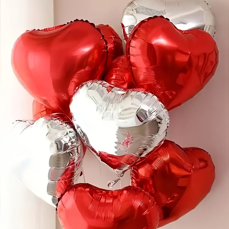 Globos de San Valentín con forma de corazón, globos de aluminio, globos de  papel de amor, globos de papel de amor, globos de Mylar para el día de San