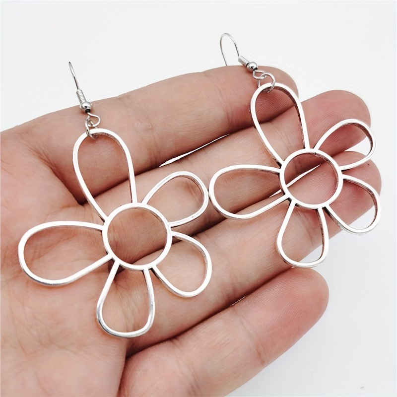 Wire deals flower earrings