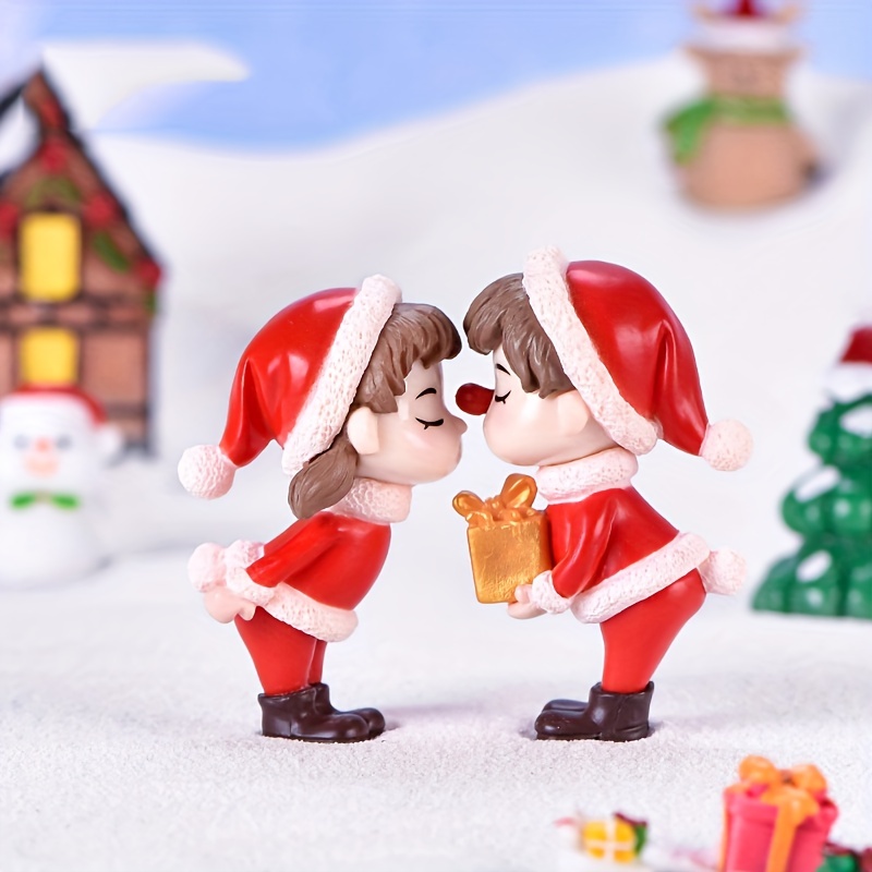 Christmas Couples Decorations Desktop Car Study Gift's - Temu