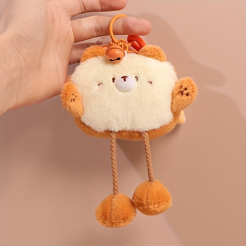 Wallet Holder Women Bread Plush Backpack Pendant Keychain Toy Doll