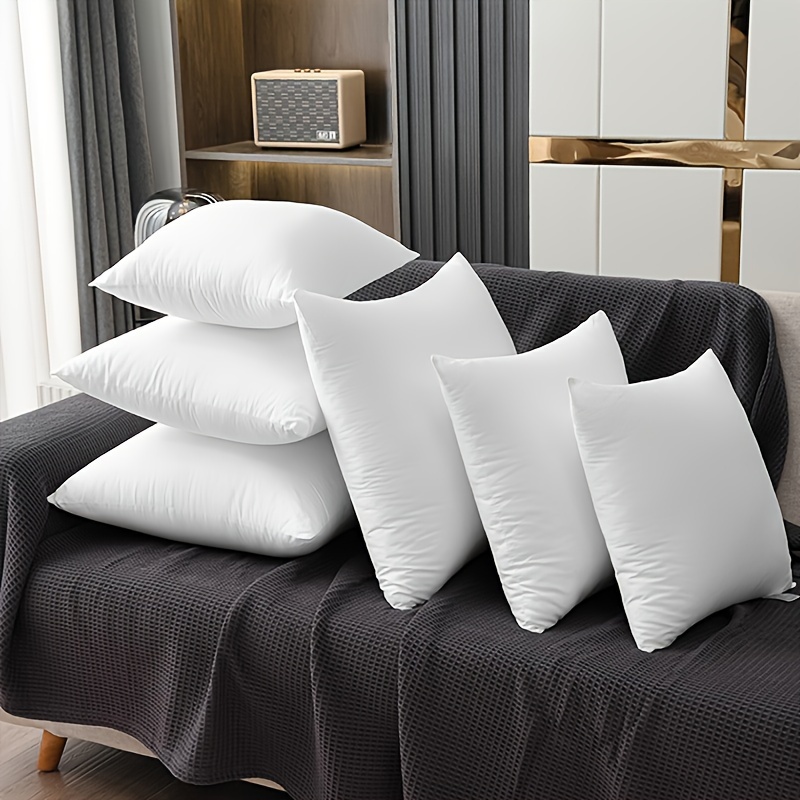 Goose Feather Throw Pillow Insert White Bed And Couch - Temu