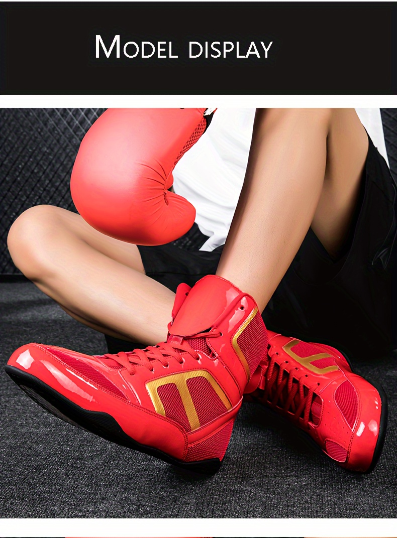  TECDOTO Zapatos profesionales de boxeo para hombre, botas de  boxeo, zapatos de entrenamiento de combate, zapatos de combate para hombre,  zapatos de boxeo, rojo 11 : Ropa, Zapatos y Joyería