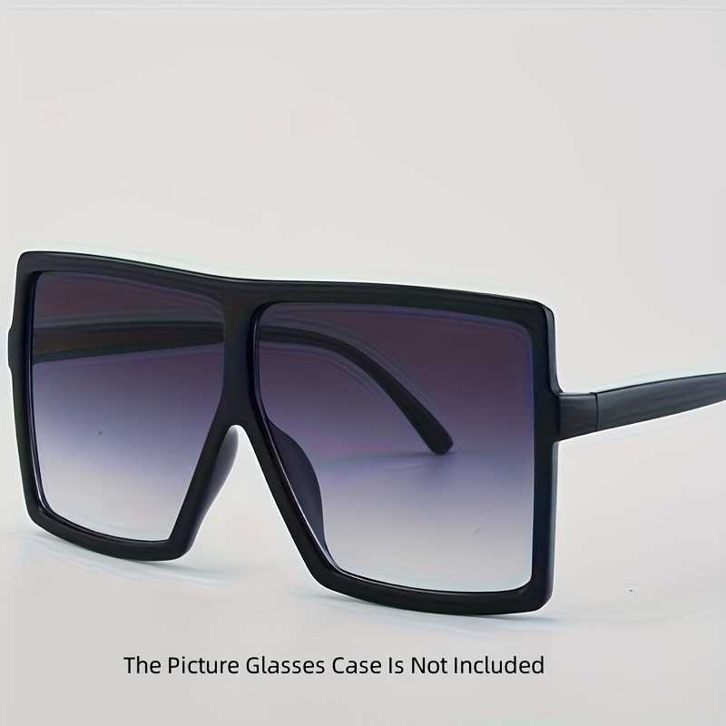 Oversized Square Ladies Sunglasses Men Women Double Colors Frame Gradient  Shades