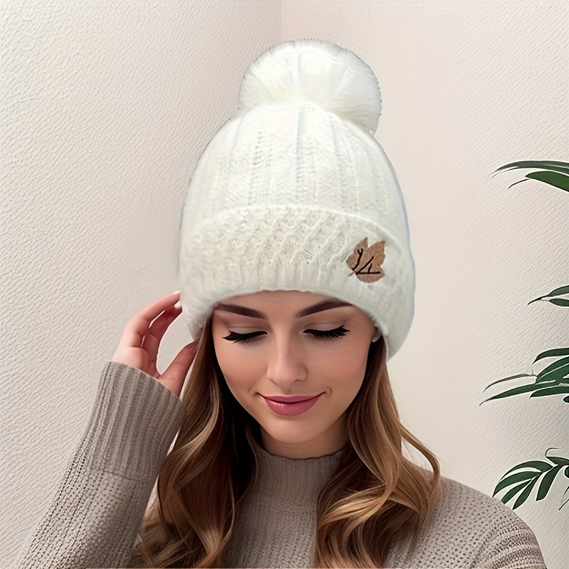 Women's Winter Knitted Beanies Hats, Thick Warm Beanie Skull Hat