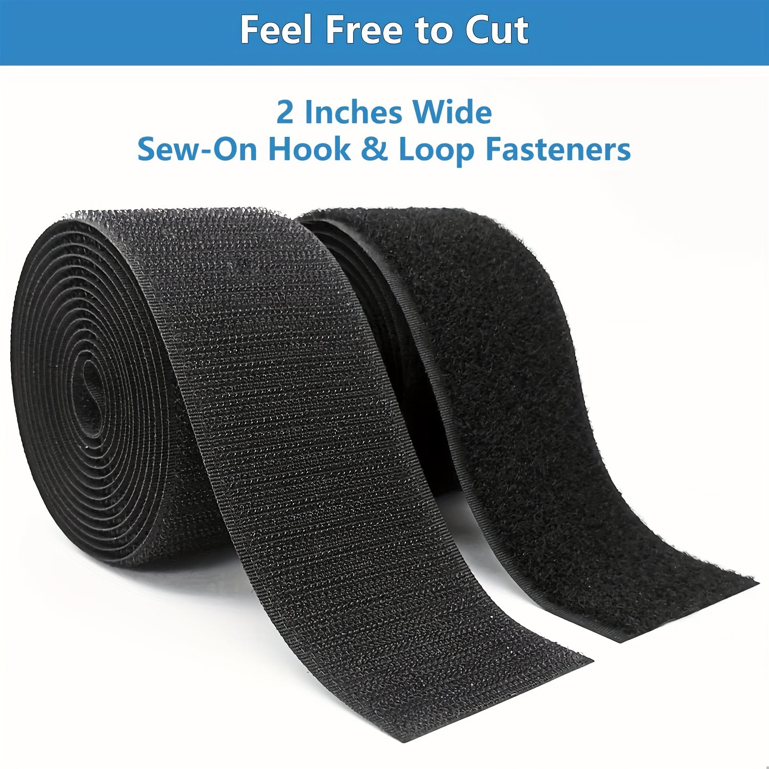 2 Inch Sew On Hook And Loop Strips Non Adhesive Excellent Grip Nylon Strips  Fabric Tape For Sewing Crafts And Diy Projects Interlocking Tape 2inches X  6feet
