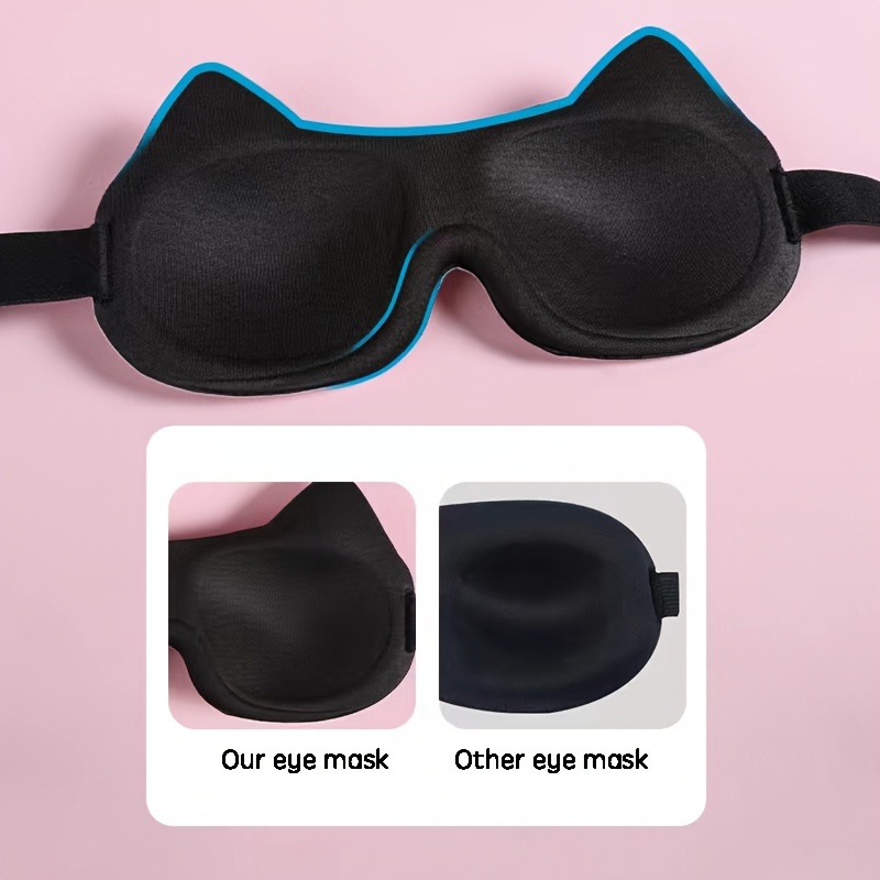 3D Sponge Fabric Cartoon Eye Mask - Comfortable Travel Sleep Relax