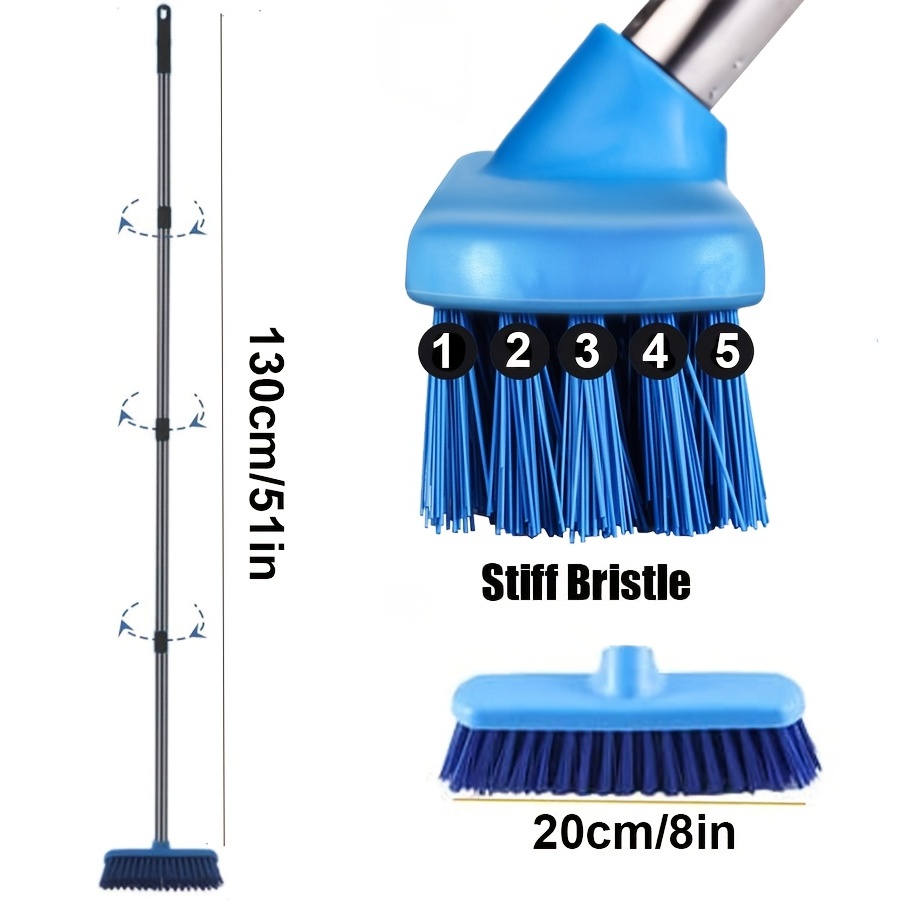 Grout Brush With Long Handle Heavy Duty Cleaner & Grout Scrubber