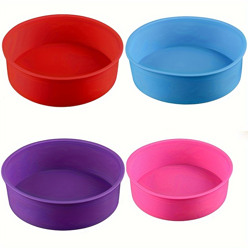 2pcs 8 Inch Silicone Cake Tins for Baking, Silicone Cake Moulds, Round Cake  Baking Pan Non-Stick Quick Release Suitable Baking Tray for Cakes Muffins  Puddings Bread : : Home & Kitchen