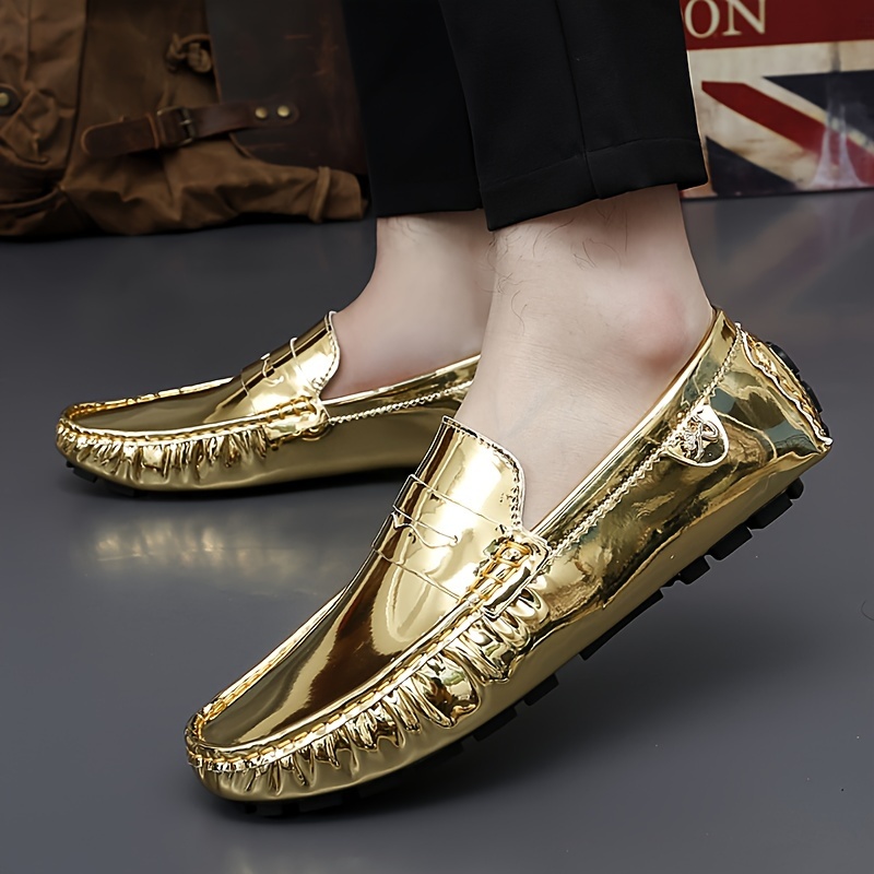 Boys clearance gold loafers