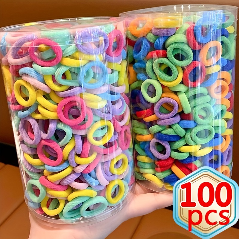 1000pcs Mini Rubber Bands Hair Tie, Scrunchie, Hair Band Simple Hair Rope Elastic Bands Hair Accessories for Kids Children Girls,Hair Products,Temu