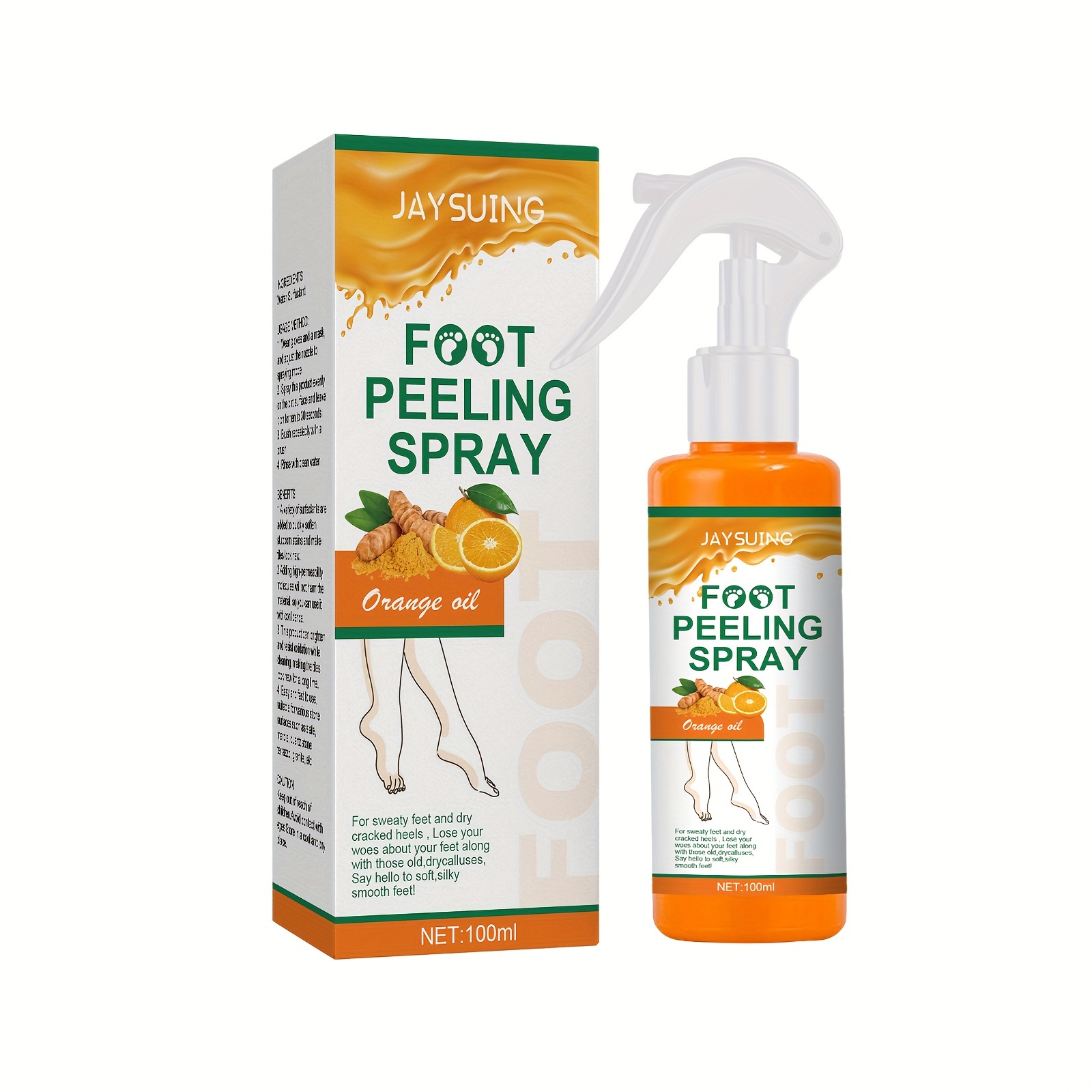 

100ml,foot Peeling Spray,orange Oil,gently Exfoliating Dead Skin,hydrating And Moisturizing Your Rough Dry And Cracked Skin