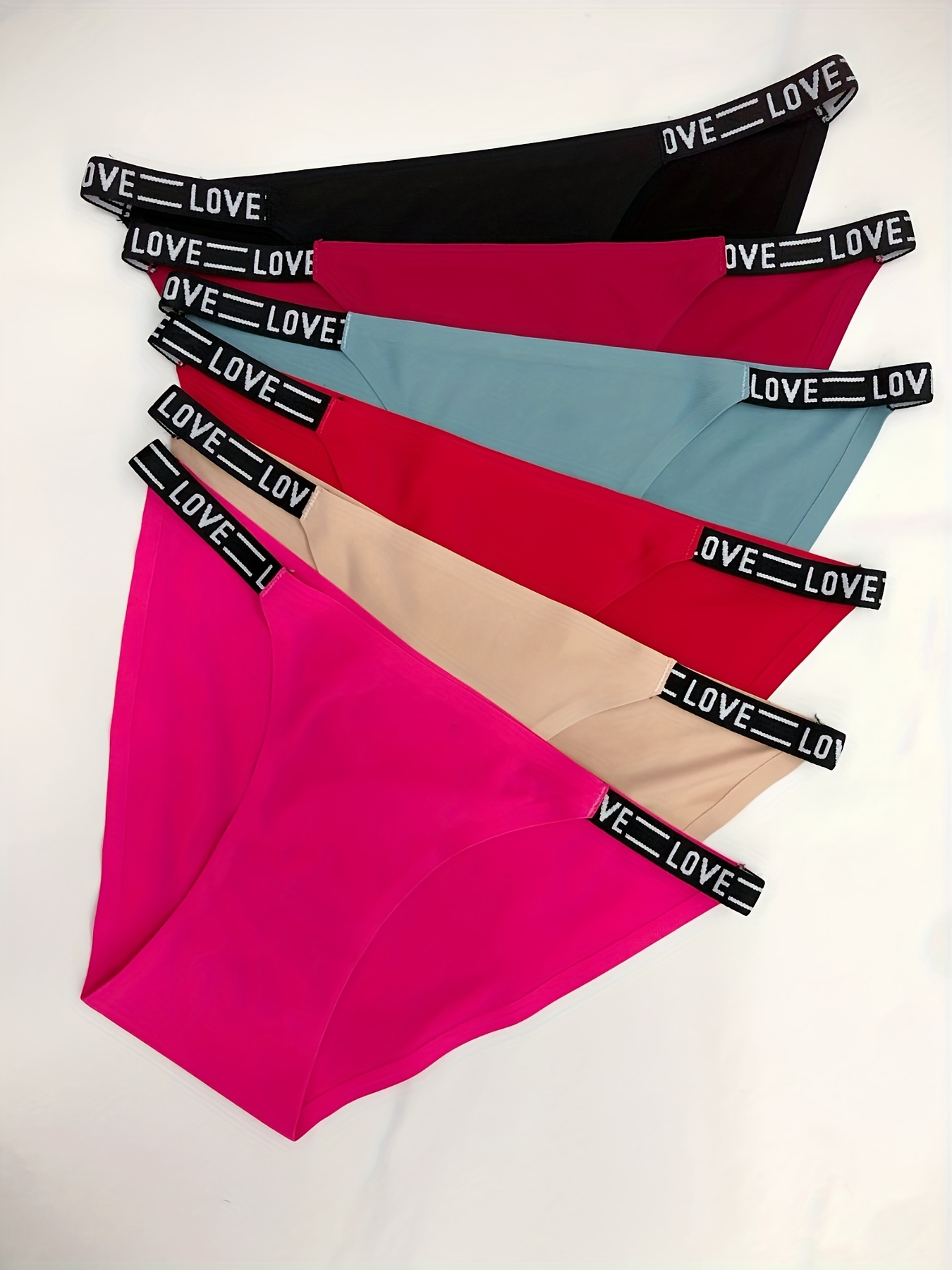 Letter Tape Bikini Panties Comfy Breathable Low Waist - Temu Canada