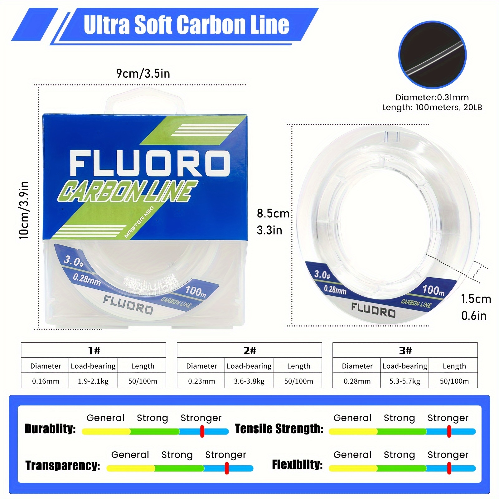 Clear Fishing Line, Strong Pull Wear Resistance Main Line, Fishing