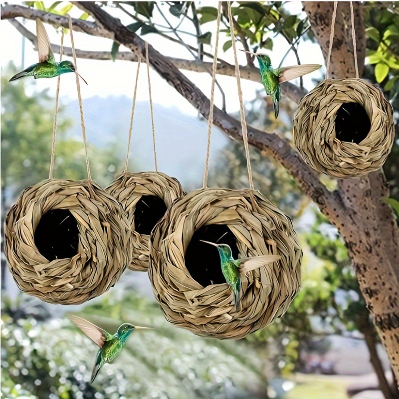Nichoirs, Maisons d'oiseaux colibris pour l'extérieur, hutte d'oiseau  Suspendue en Herbe Naturelle Suspendue nid de Colibri ti[394] - Cdiscount  Animalerie