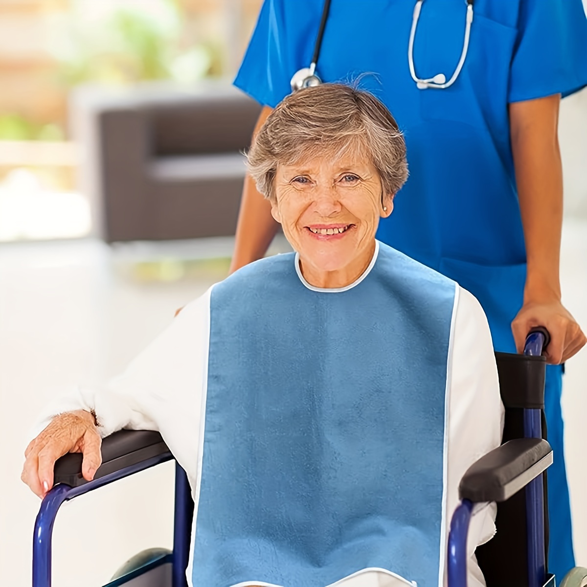 Adjustable Waterproof Bib for Elderly and Adults