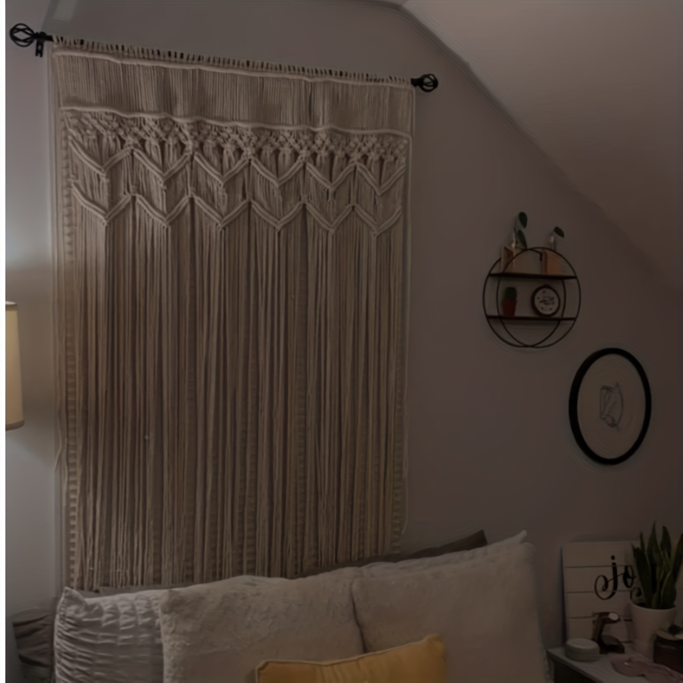 Macrame tenda Boho tessuto appeso a parete tende per finestre fatte a mano  decorazioni bohémien per porta armadio camera da letto soggiorno  appartamento