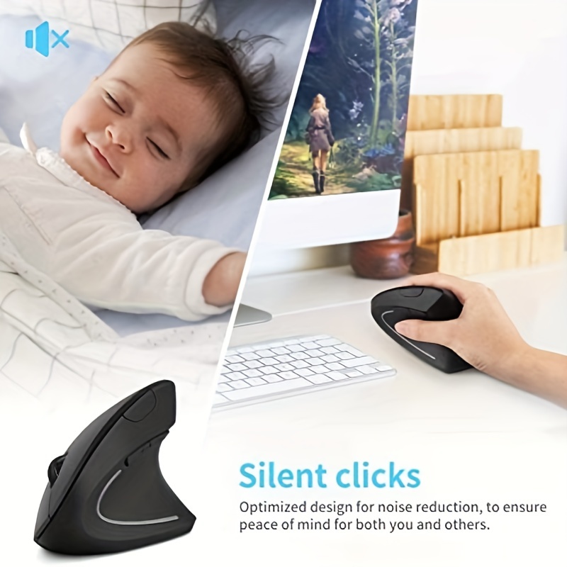 Wireless Vertical Mouse Office, Gaming - Temu