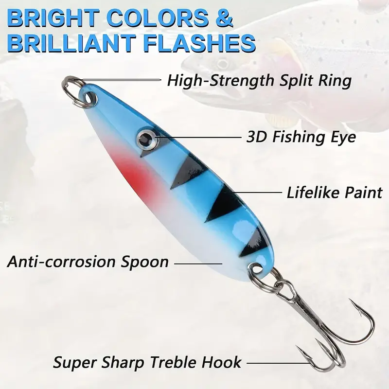 Artificial Fishing Hard Bait Metal Spinner Sequin Lure - Temu