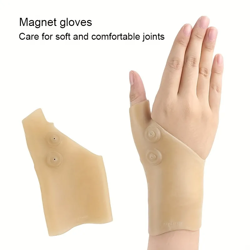 関節 関節炎 手 黒 磁気療法手袋 磁気 関節痛 保護 リウマチ 手首 指 - 9