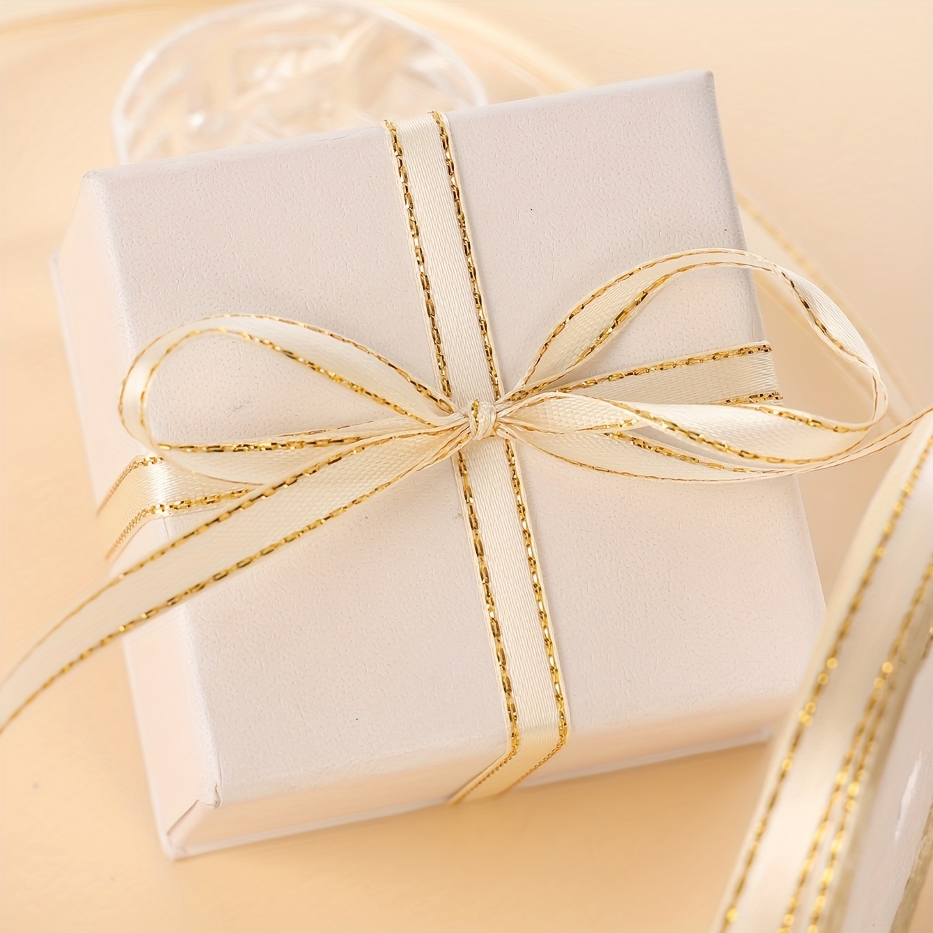 2 rouleaux de ruban satin pour vos cadeaux et décoration Blanc [ Largeur 1  cm ]