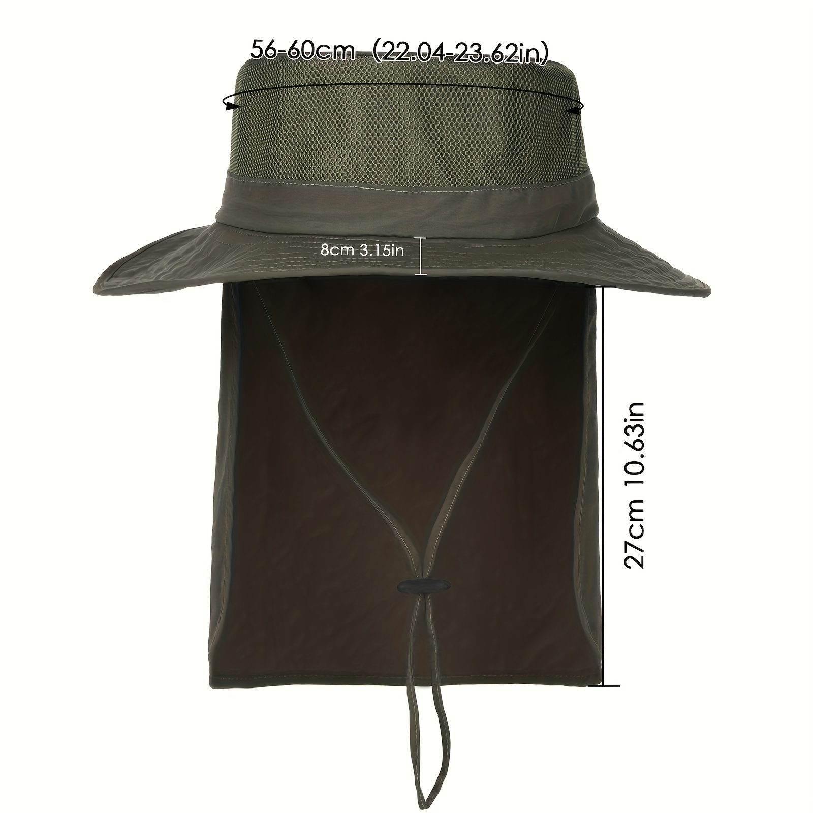 Upf 50+ Sun Hat Neck Flap Mesh Breathable Boonie Hats Men - Temu Canada