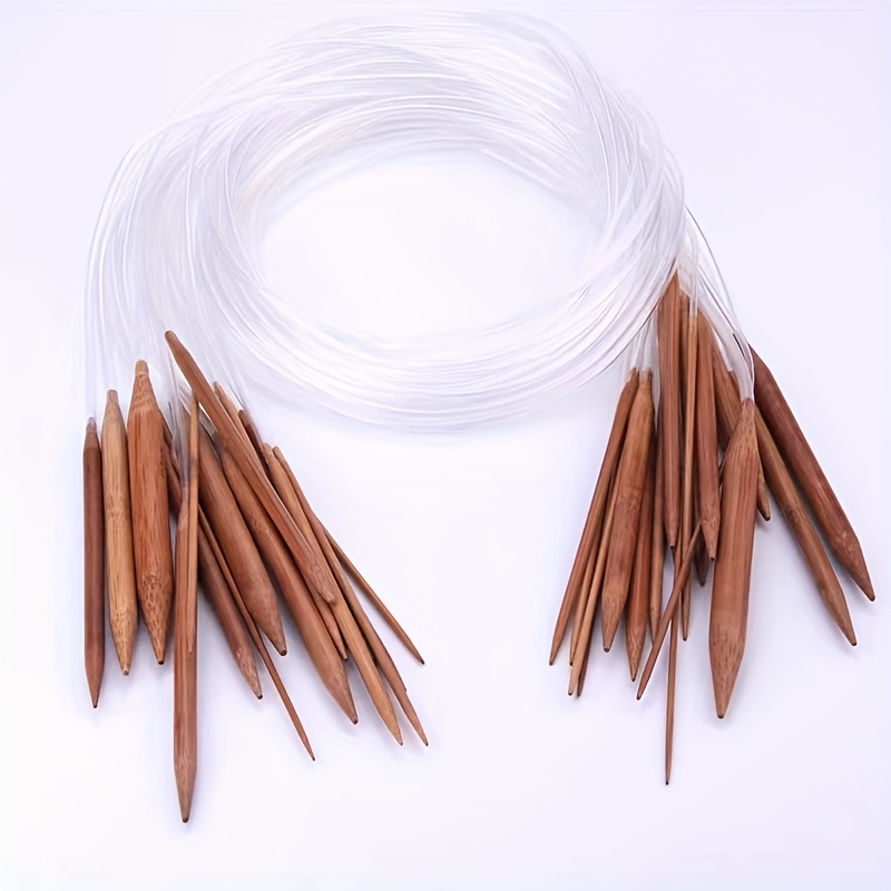 Circular Sweater Needles Carbonized Wooden Rod Needles - Temu