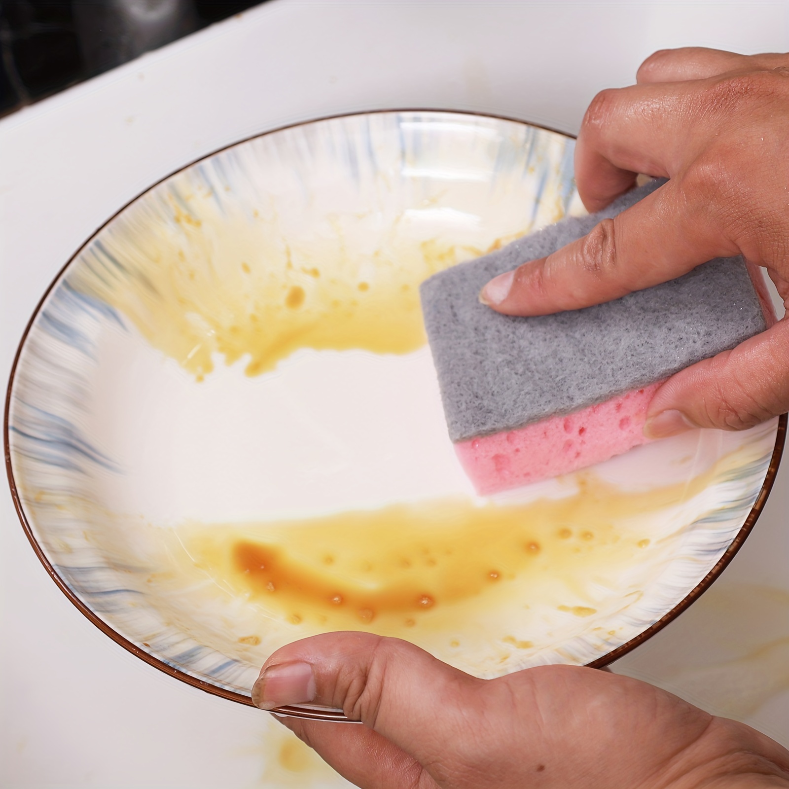 5/10/20 Piezas De Esponja Para Lavar Platos Estropajo - Temu