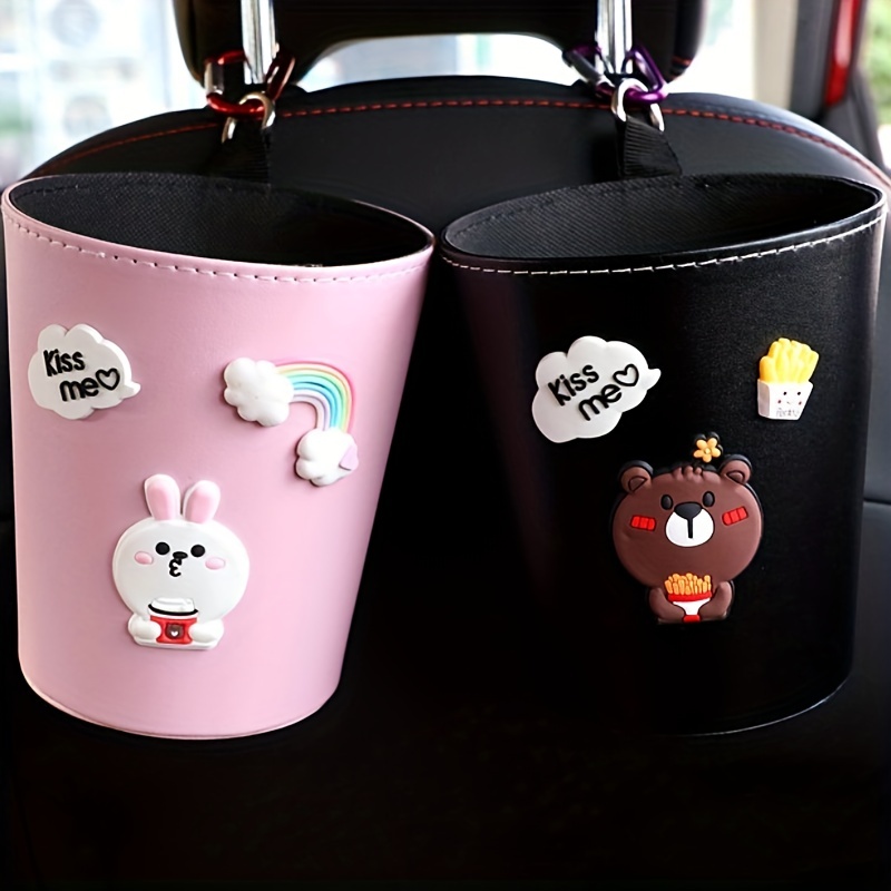 Car Trash Can, Custom For Your Cars, Mini Car Accessories with Lid and –  Puppipop