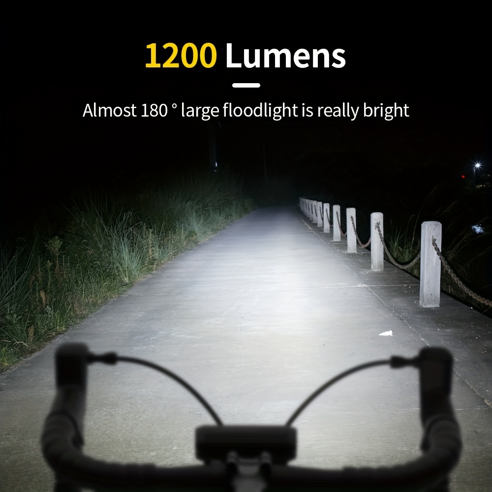 Luz Delantera De Bicicleta De 1200/2600 Lúmenes Altos, Linterna Brillante  Recargable Impermeable De Aleación De Aluminio Para Montar De Noche Ciclismo