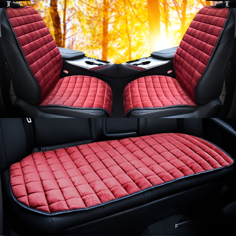 Thick Plush Car Seat Cushion Set, Driver Seat Cushion, Passenger