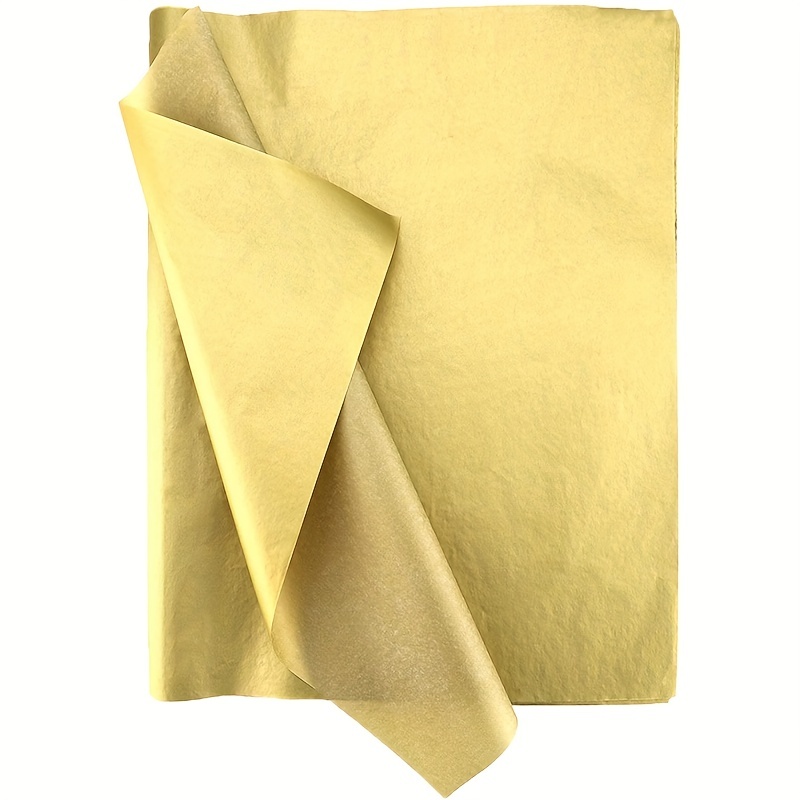 Feuilles de papier de soie doré métallisé, 5 pces