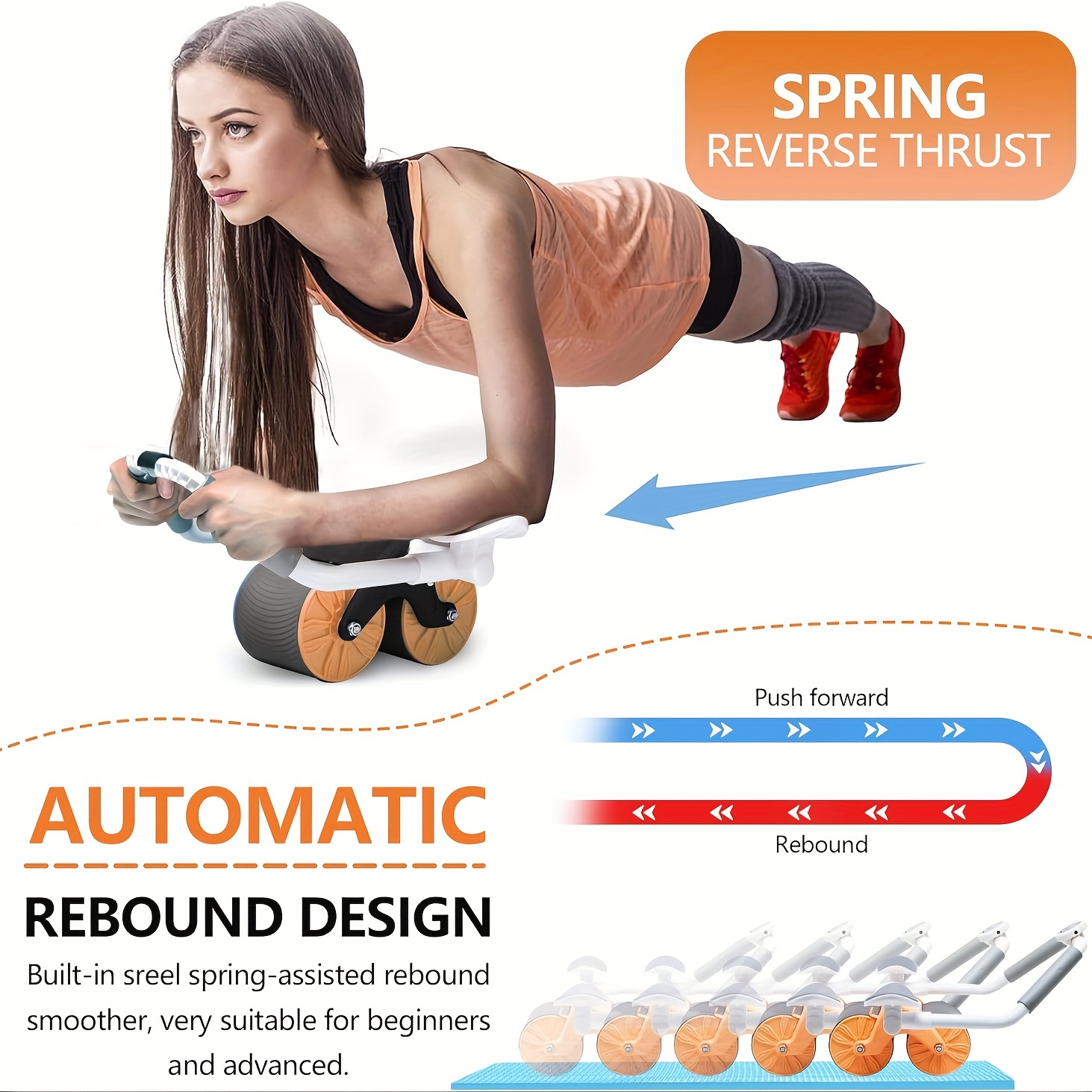 Built in Spring Resistance ABS Workout Equipment for Beginner