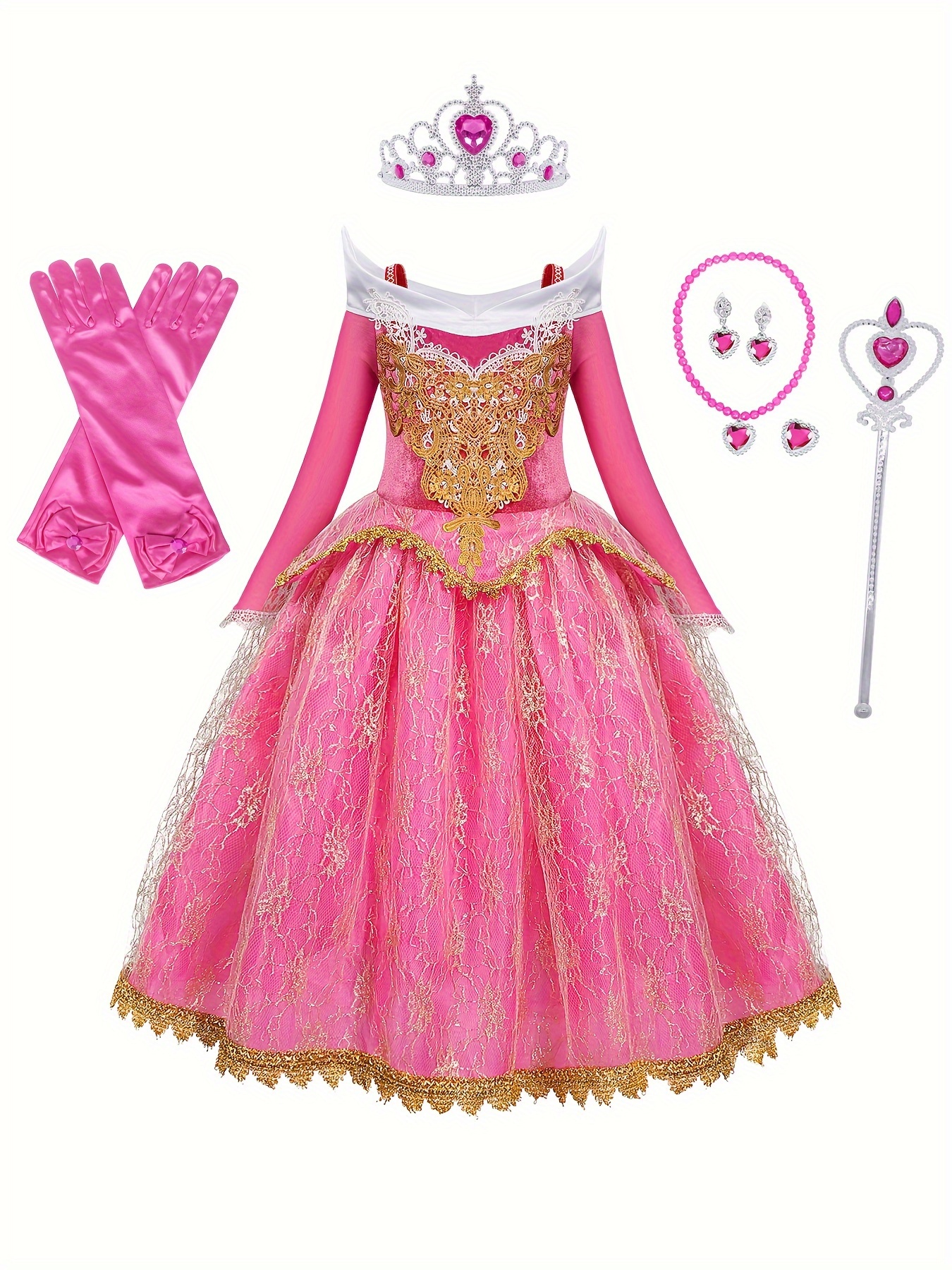 Robe De Bal Princesse Pour Filles, Costume Fantaisie Disney La