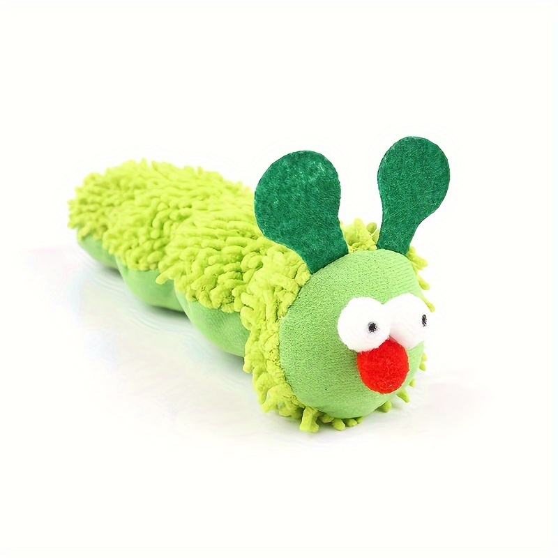 TEMU 1pc Caterpillar Design Pet Grinding Teeth Plush Toy, Chewing Toy For Cat Interactive Supply