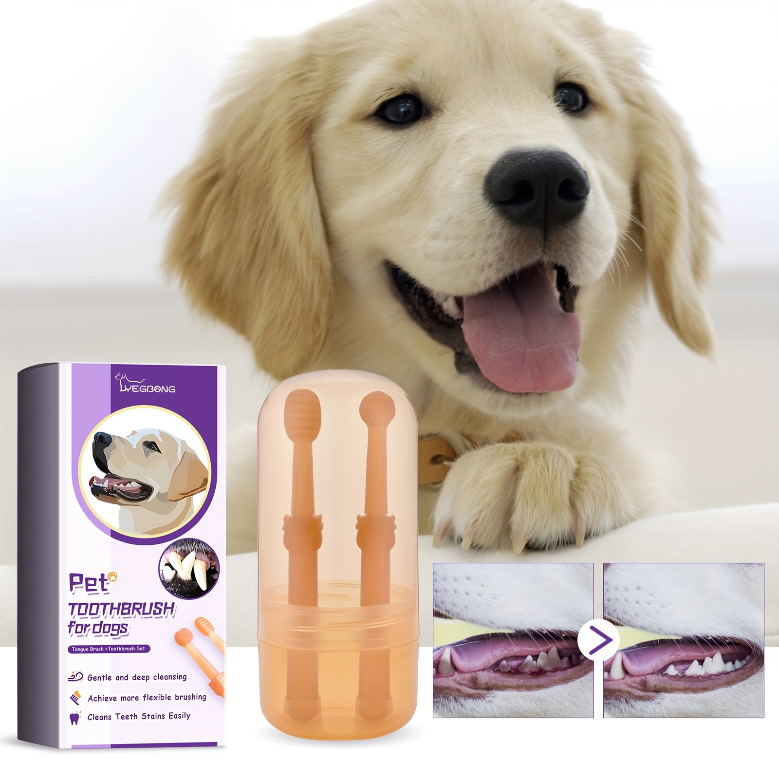 Dog tongue clearance brush