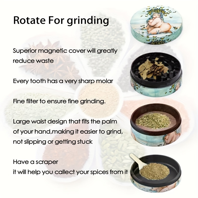 4-layer Grinder, Metal Grinder, Spice Grinder, Grinding Machine, Herb  Grinder, Spice Crusher, Kitchen Supplies, Christmas Gifts, Halloween Gifts,  Halloween Decoration - Temu